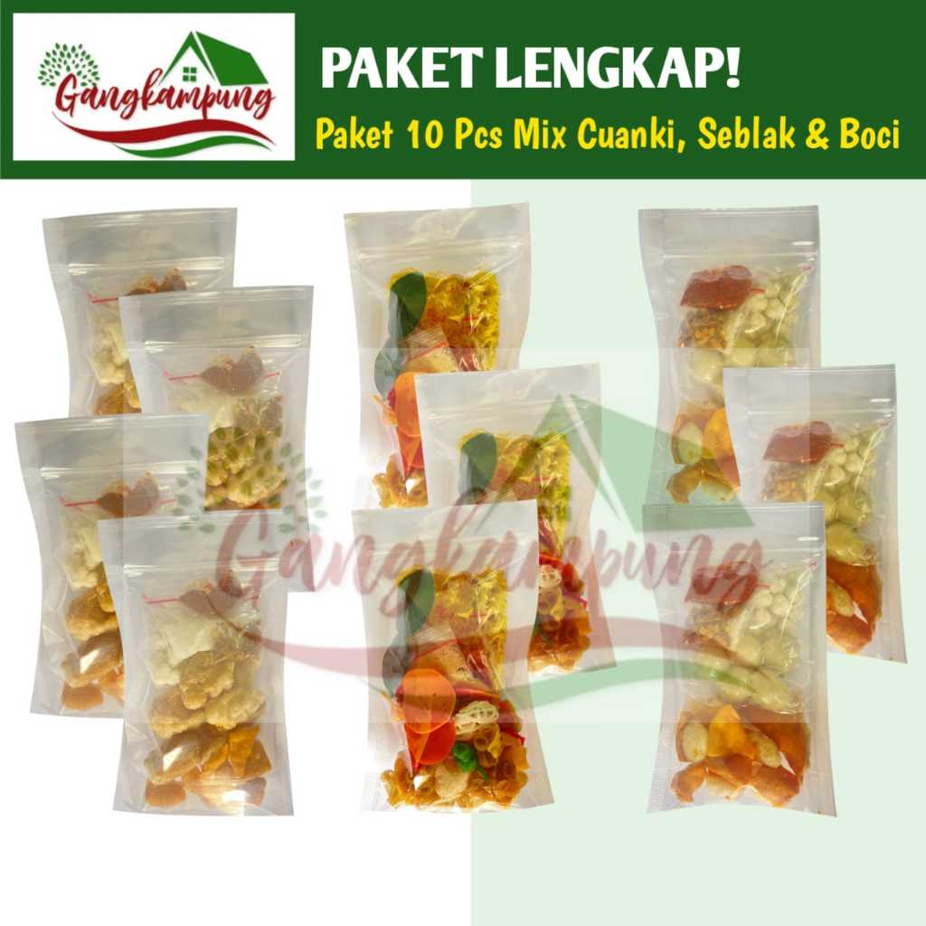 

paket komplit cuanki instan 4pcs seblak instan 3pcs boci mini 3pcs