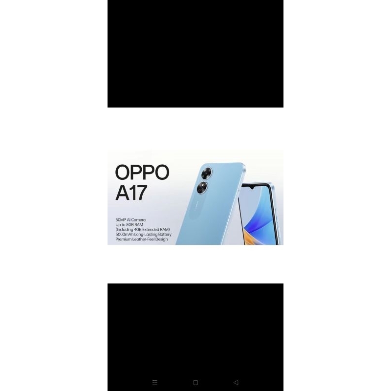 HP OPPO A17 RAM 6/128GB original Garansi Resmi Handphone terbaru 2023 Baru Layar 6.56inch 50MP AI Ca