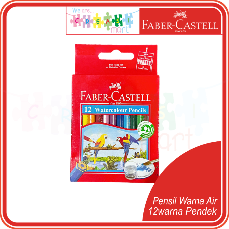 

Faber Castell Pensil Warna Air 12pcs Pendek Watercolour Pencil 12S Short 100% Original