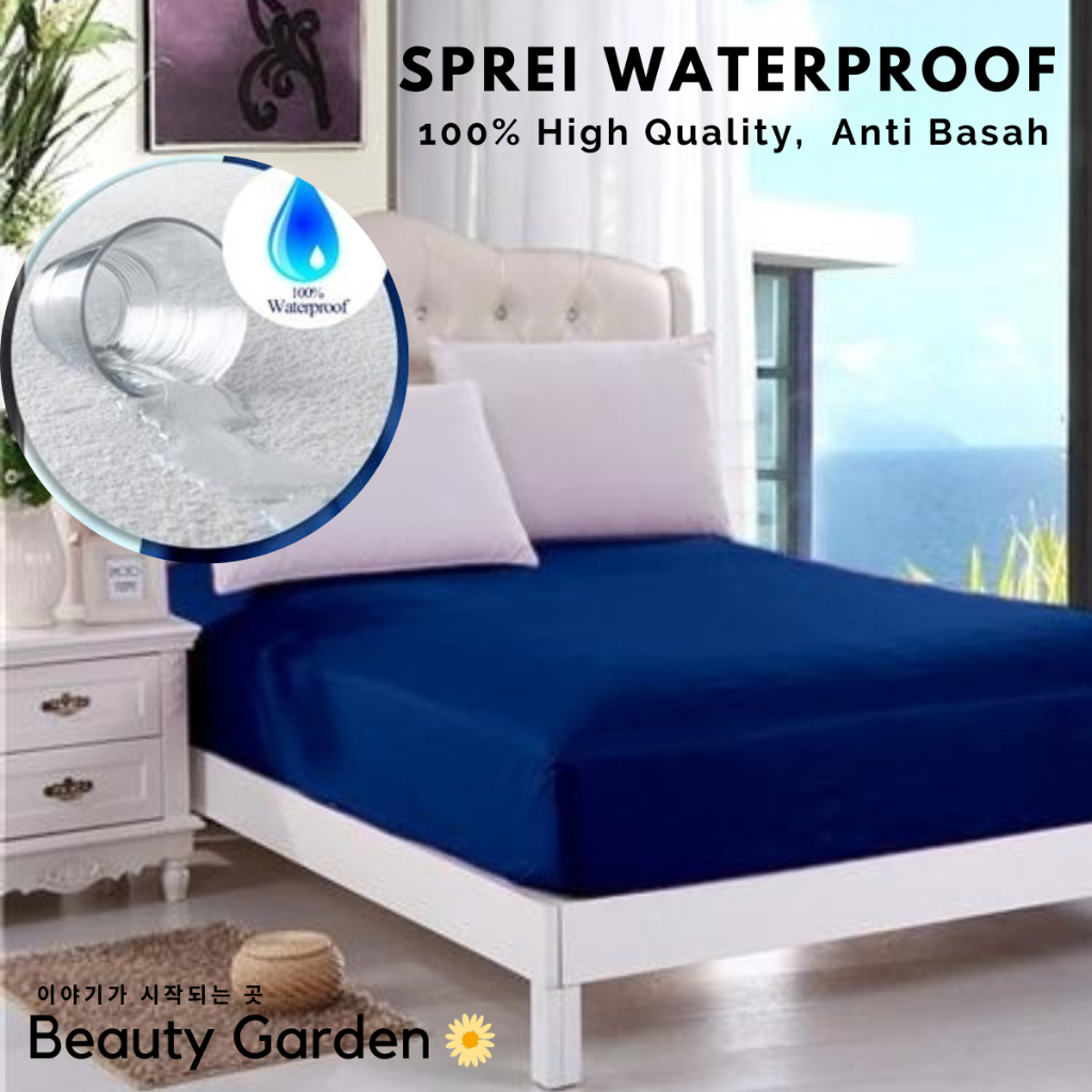 Sprei WATERPROOF Full Karet Sprei 90,100,120 | Sprei 160,180,200 Tinggi 30cm Premium The Star