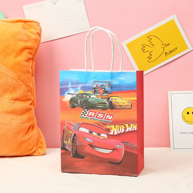 

PAPER BAG GODDIE BAG TAS KADO HADIAH SOUVENIR PESTA ULANG TAHUN MOTIF CARS RACING SPORTS NETWORK