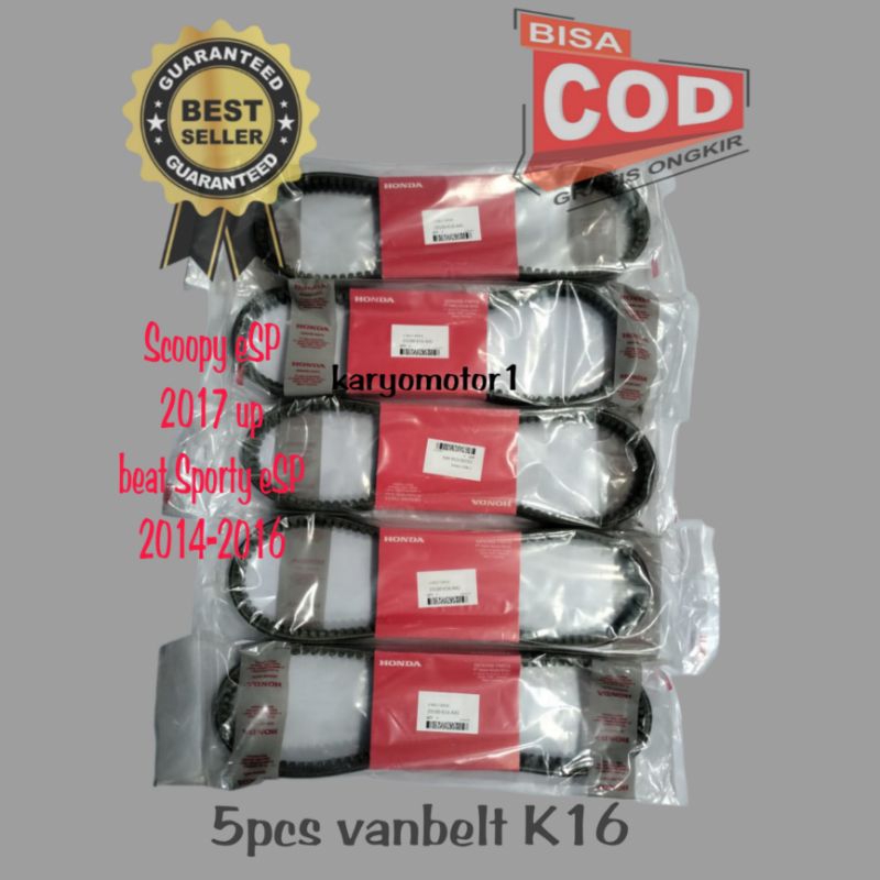 Vanbelt k16 + V-Belt Scoopy eSP 2017 up + beat sporty fi/eSP 2014-2016 5pcs