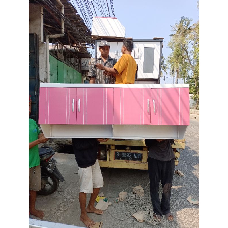 kichenset rak dapur minimalis. lemari dinding rak nempel tembok pintu 4 buka tutup rak bumbu