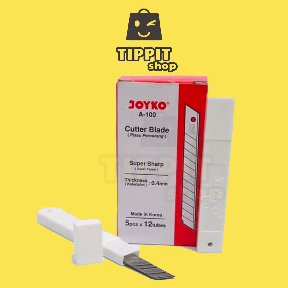 

Tippit Shop - JOYKO Isi Cutter Kecil A-100 / Tebal 0,4mm (Isi 5pcs) / Untuk Cutter Tipe A-300
