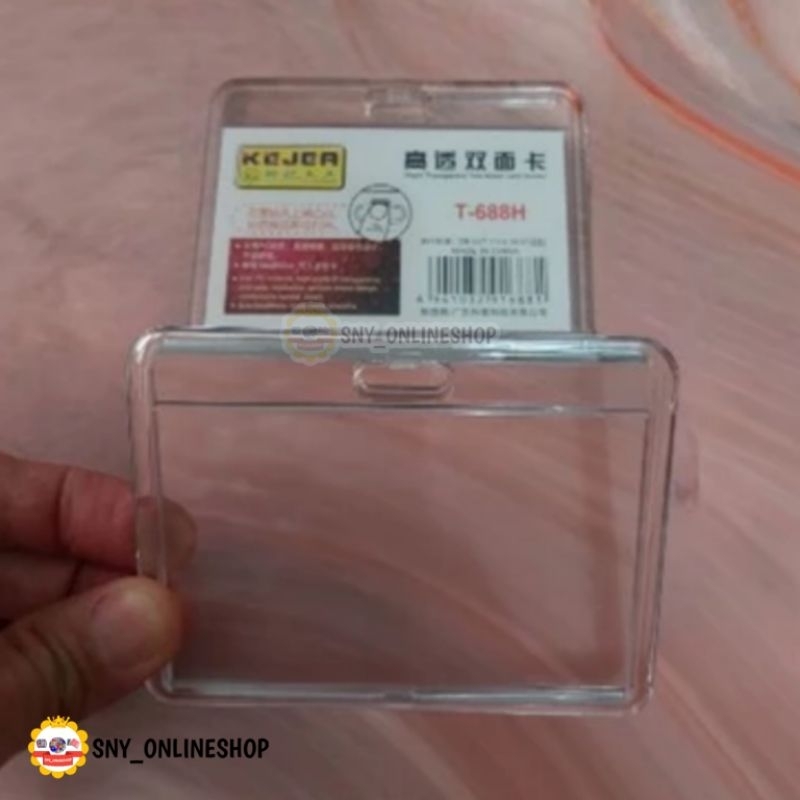 

Casing ID Card / ID Card Holder Horizontal Acrylic Transparant KEJEA