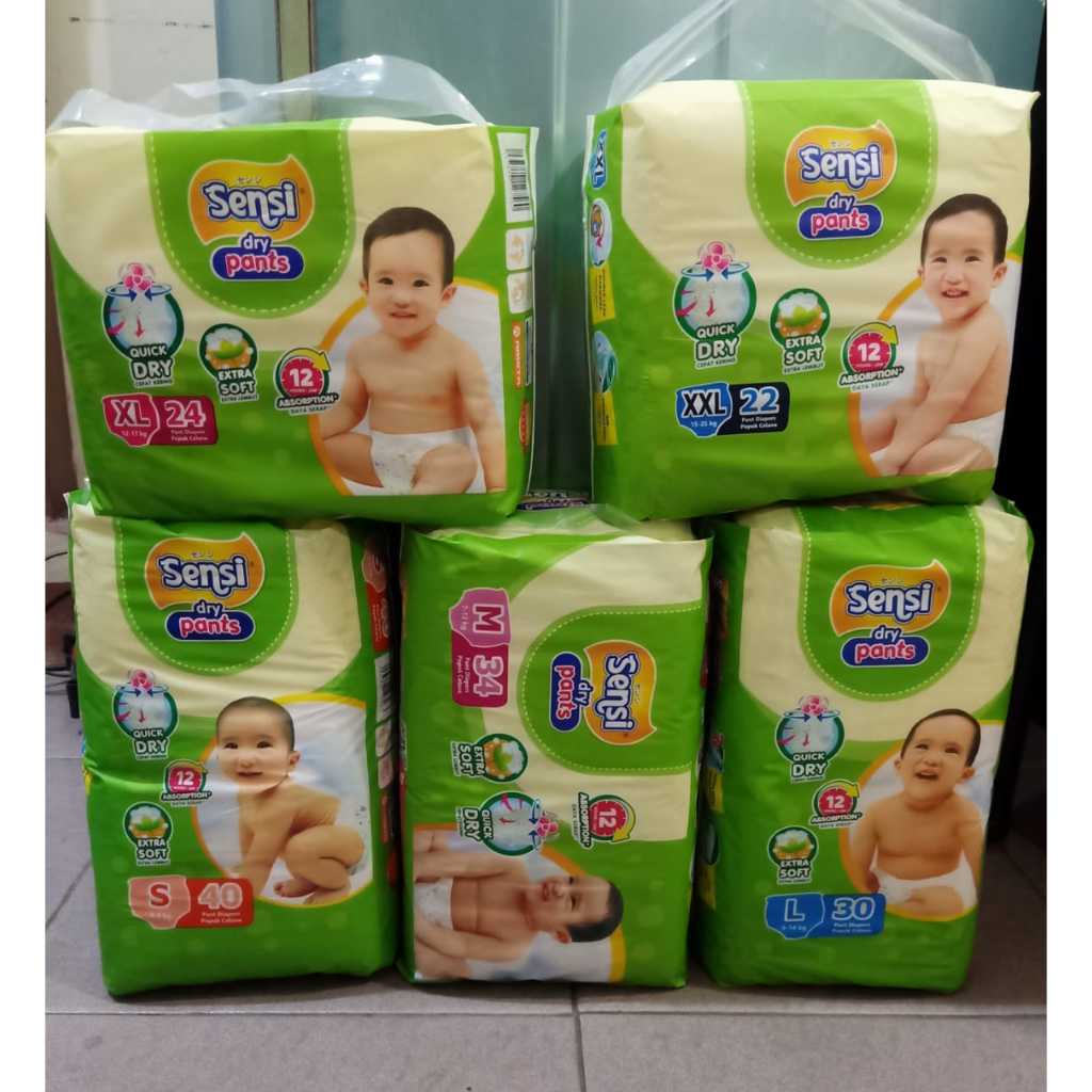Sensi Dry Pants Ukuran S40/M34/L30/XL24/XXL22 Isi 1 Karton 6 Ball