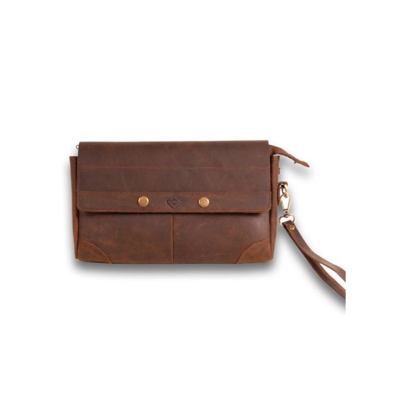 clutch  handbag kulit asli crazy horse CBC