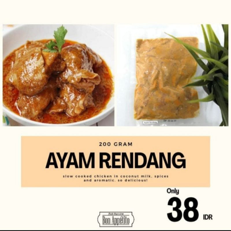 

Ayam Rendang / Ready to Eat / Ready to Cook / Frozen Food / Chicken