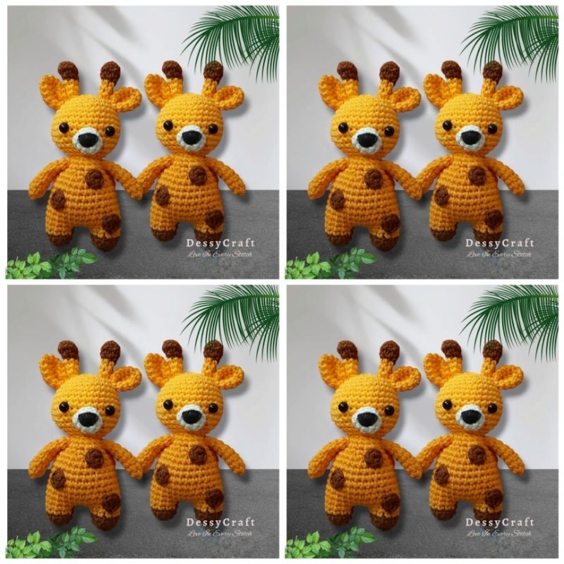 Ganci Rajut | souvenir Ganci | Amigurumi Jerapah