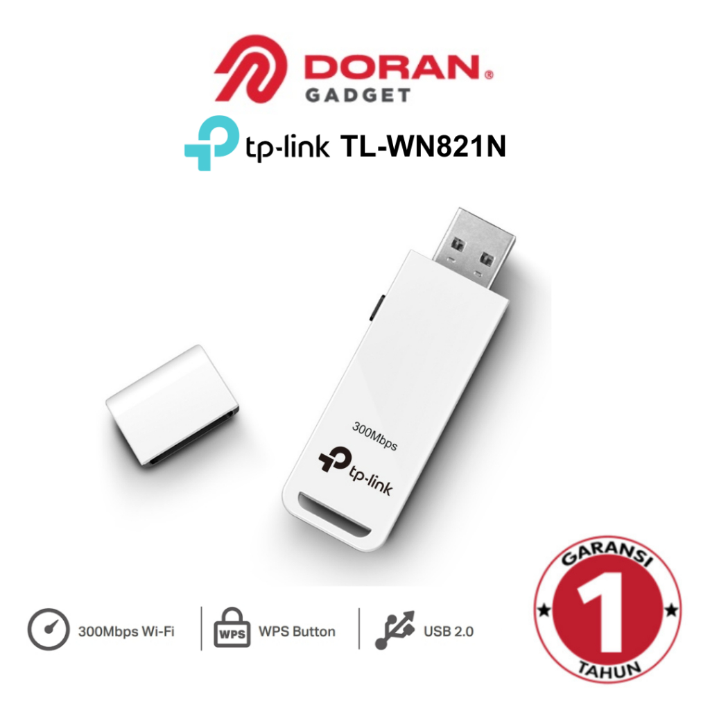 TP-Link WN821N USB Wireless Adapter 300Mbps TL-WN821N Tplink Garansi 1 Tahun