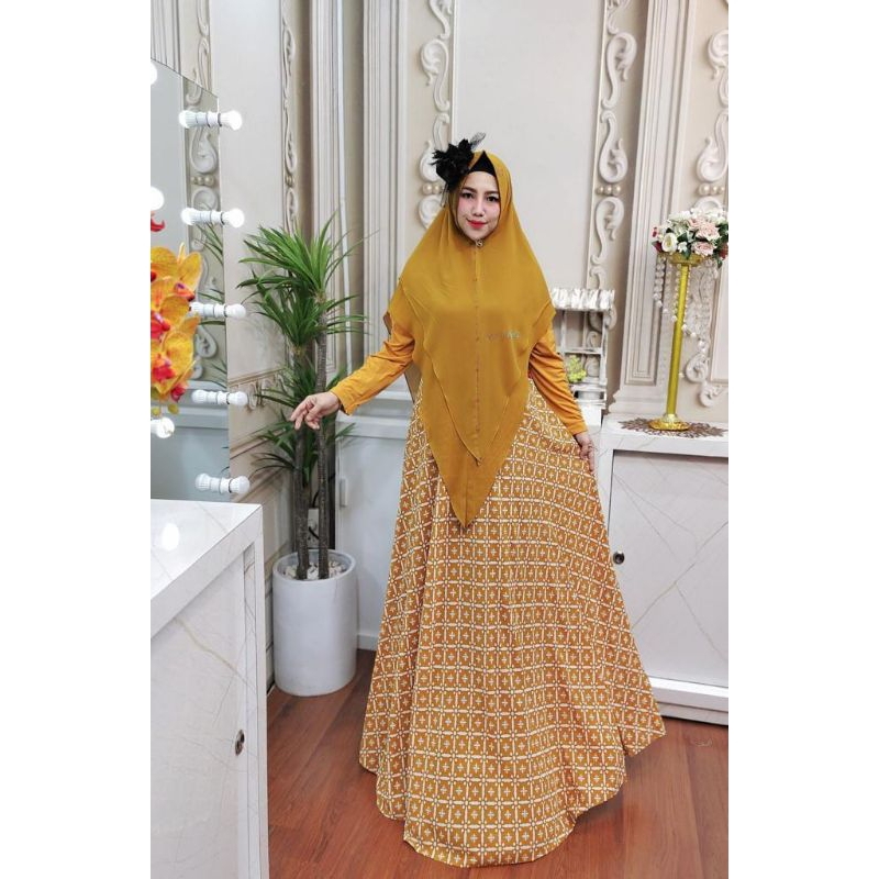 WAN ARSYAKAYLA Zalina syar'i by arsyakayla gamis cantik dewasa premium gamis mewah wanita