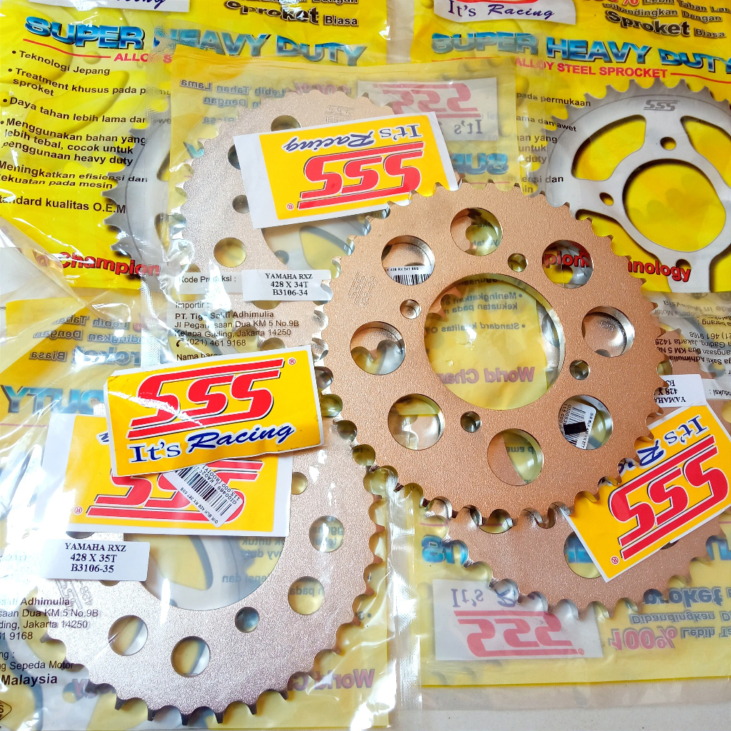 Gear Gir ger Belakang SSS 428 30 31 32 33 34 35 36 37 38 39 40 RXZ RXKing Jupiter Vega MX FIZR