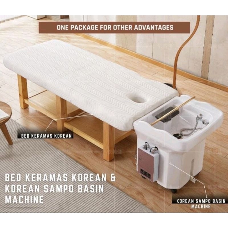 Japanese Head Spa and Circulation Mesin Bed Keramas Korean Fumigasi Spa Kepala Premium