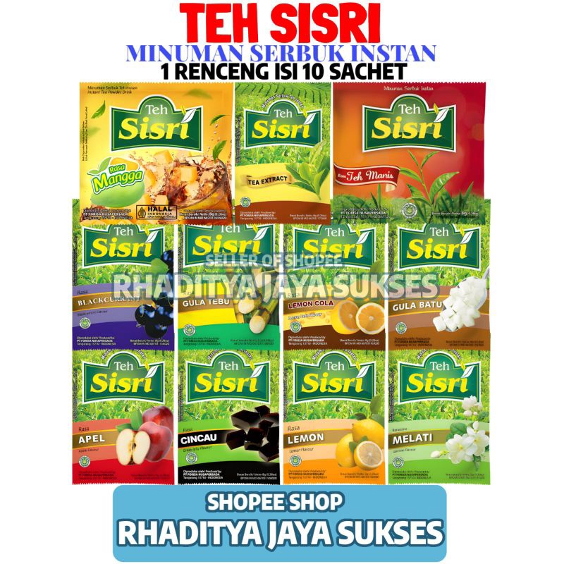 

Teh Sisri 1 Renceng Isi 10 Sachet