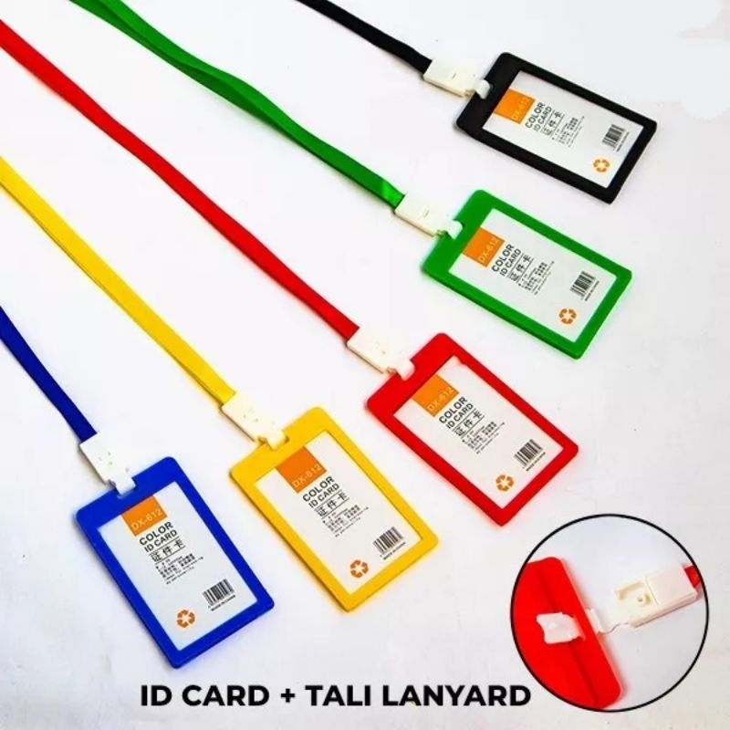 

Name Tag ID Card Holder Nilon + Tali Lanyard / Nametag / ID Card Murah