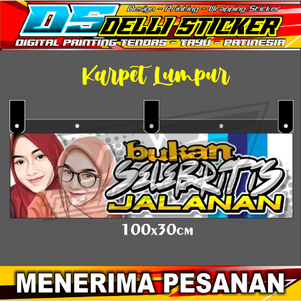 Karpet Belakang Truk - Penahan Lumpur - tiker Karpet Gambar Wanita dan Kata-Kata Bukan Selebritas Ja