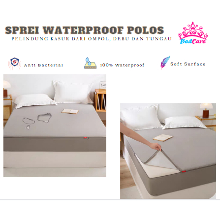Sprei Waterproof Resleting | Sarung Kasur Resleting Anti Air / Alas Kasur Anti Ompol BedCare