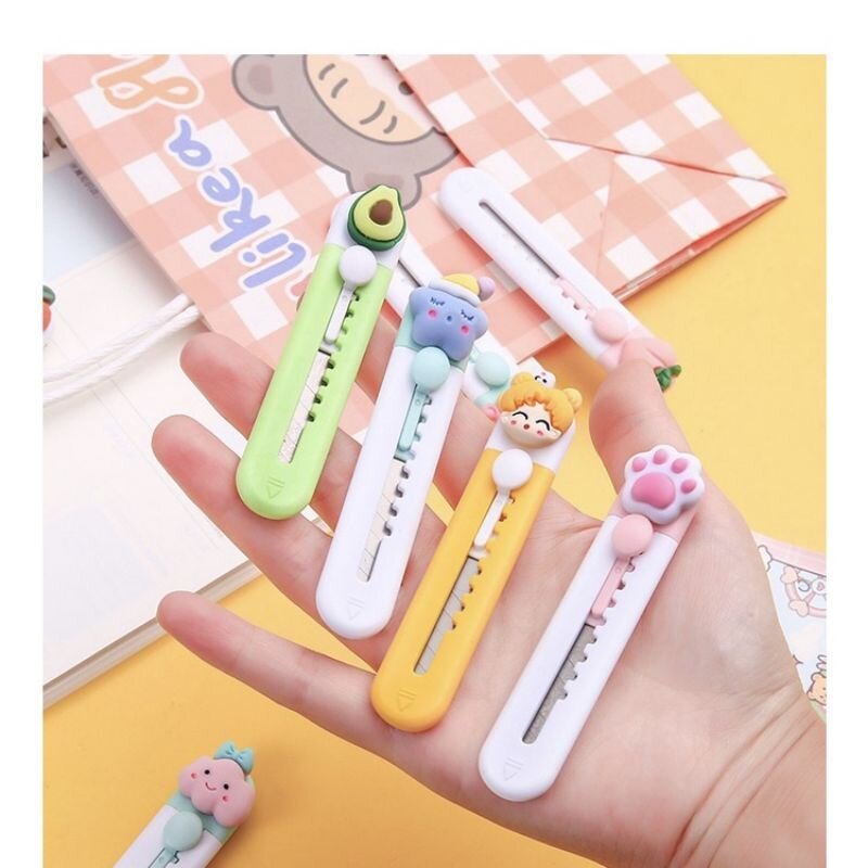 

fercia Animal Cutter Mini Lucu Pisau Pemotong Kertas Motif Awan Buah Stationary CUTTER LUCU MOTIF ANIMAL