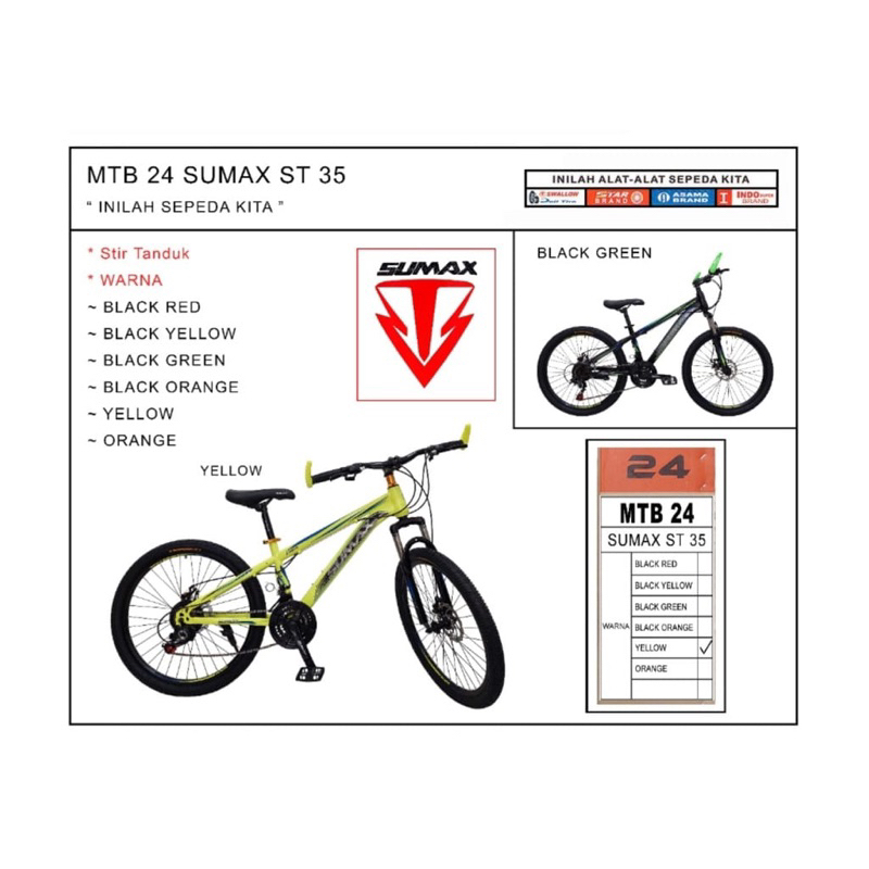 Sepeda MTB 24” SUMAX ST-35