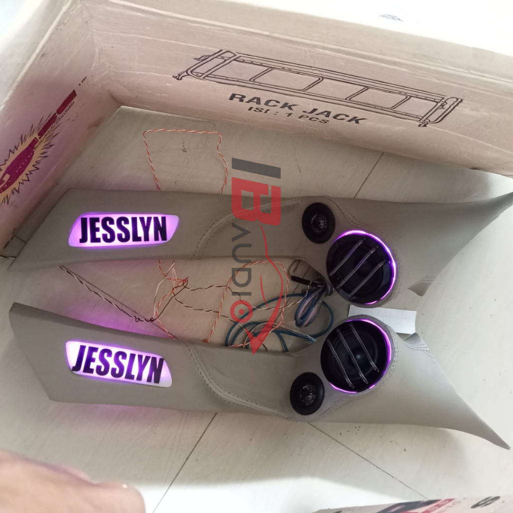 AKSESORIS SPAREPART VARIASI LED INTERIOR SPEAKER PILAR AUDIO 3 WAY TWEETER MOBIL TOYOTA CALYA AGYA