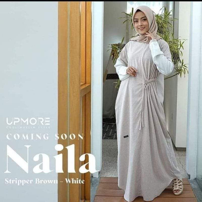 NAILA STRIPE BROWN-WHITE BY UPMORE