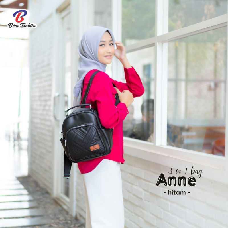 Tas ANNE 3in1 by Biru Tsabita Tas Slempang,gendong,tenteng Waterproof Best Seller