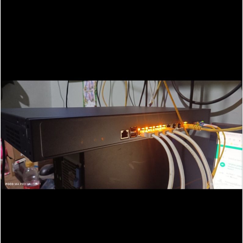 Rackmount 1u server Firewall VYOS Mikrotik x86-64 PC spek gahar setara CCR