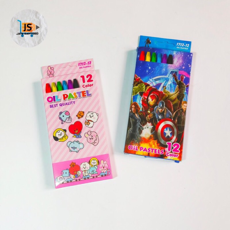 

Crayon Krayon 12 Warna Fancy Karakter BT21 Avengers MURAH