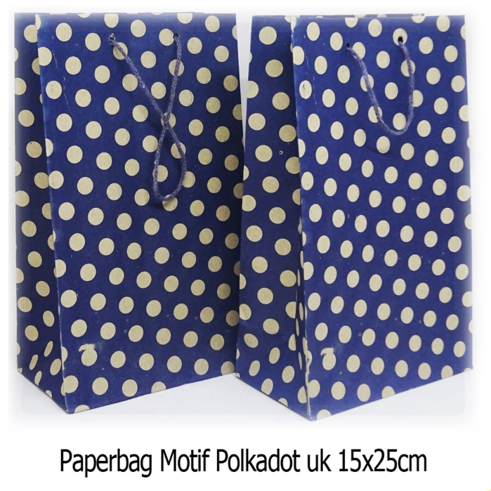 

(1 Pcs) Paperbag Polkadot Uk 15x25, tas souvenir, paperbag souvenir kado, tas kado, tas kertas