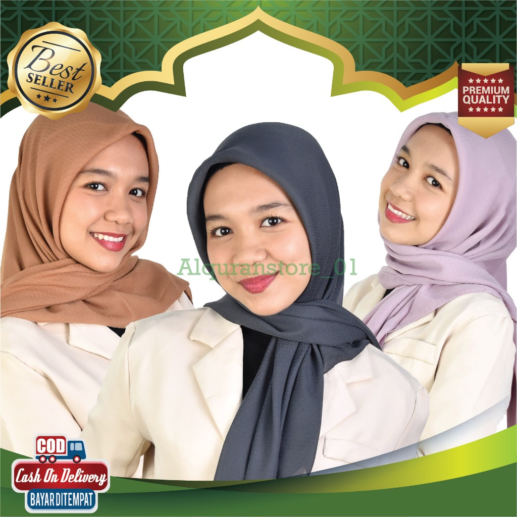 Hijab Paris Dori Kerudung Segi Empat Umma Scarf Paris Dori Original Hijab Segiempat Jilbab Polos 110