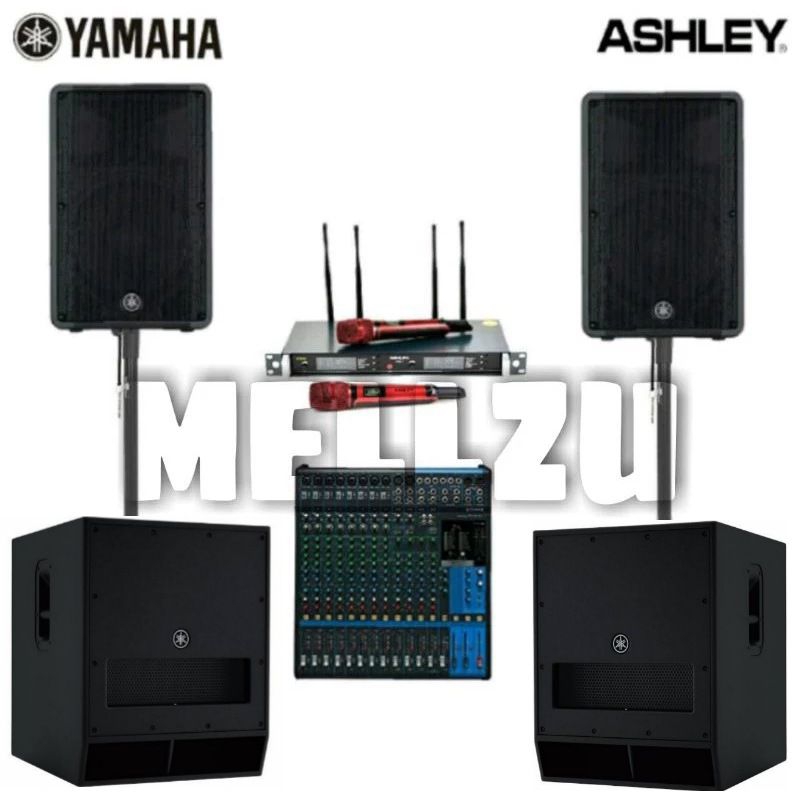 Paket SoundSystem Yamaha DBR-15 - 15 inch Sub 18 inch Original Top 3