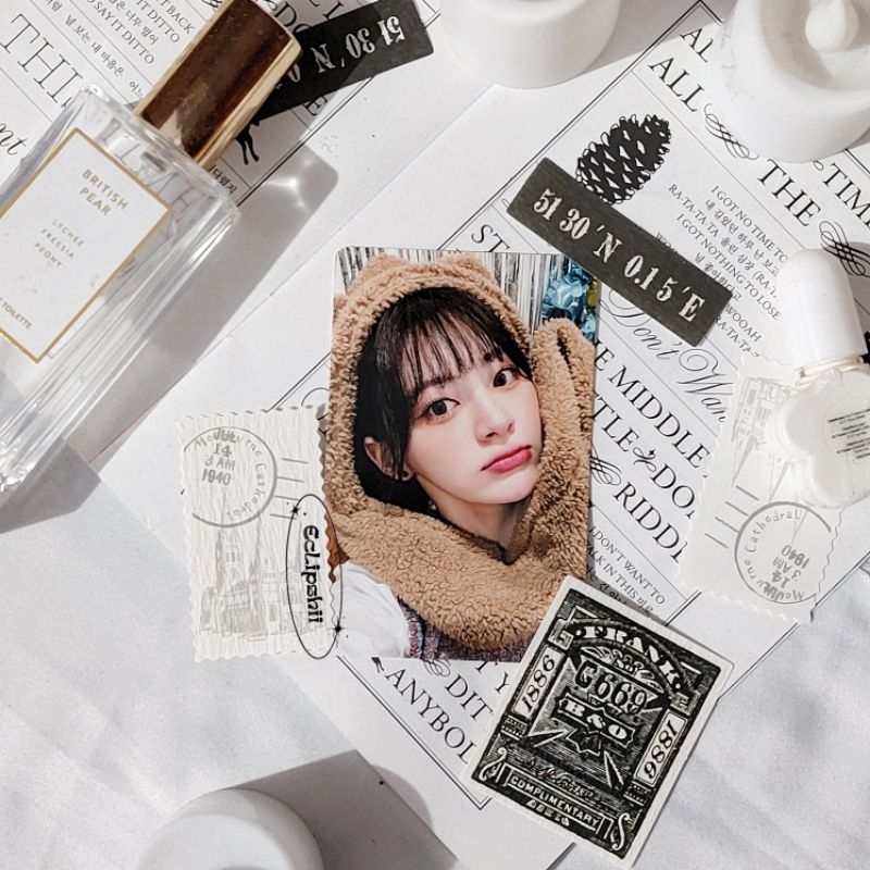 photocard seeun beruang teddy bear withmuu r2 ( bene ) pc stayc seeun pob benefit.