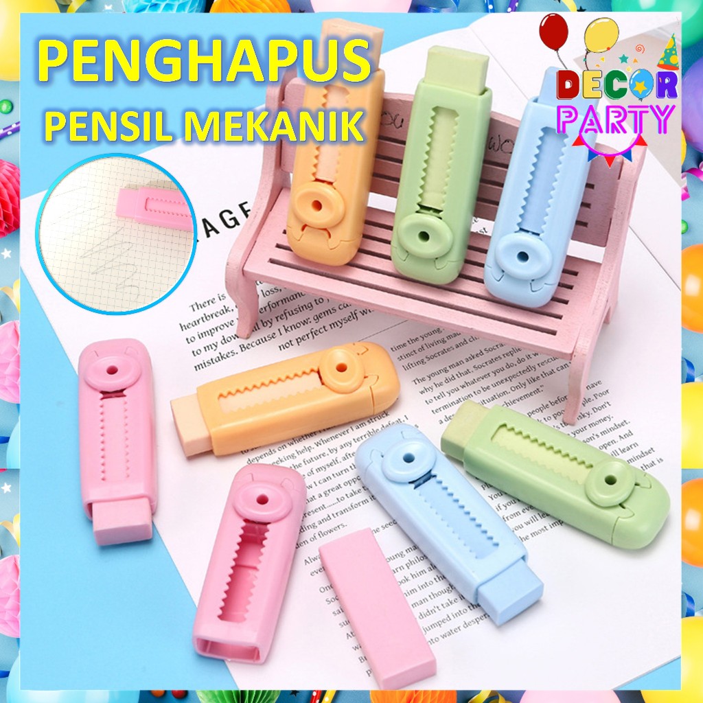 

DP Penghapus Mekanik Warna Pastel Lucu Penghapus Pensil Dorong Unik Mechanical Eraser Push & Pull Retractable Perlengkapan Sekolah Anak Sliding Eraser Hapusan Mekanik Warna Lucu Tidak Meninggalkan Serpihan