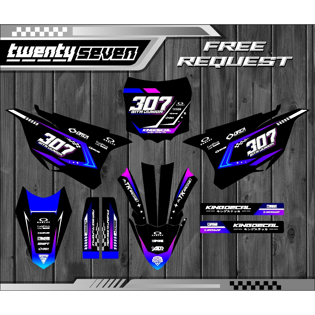 DECAL KX 85 BEBEK STANDAR STIKER KX 85