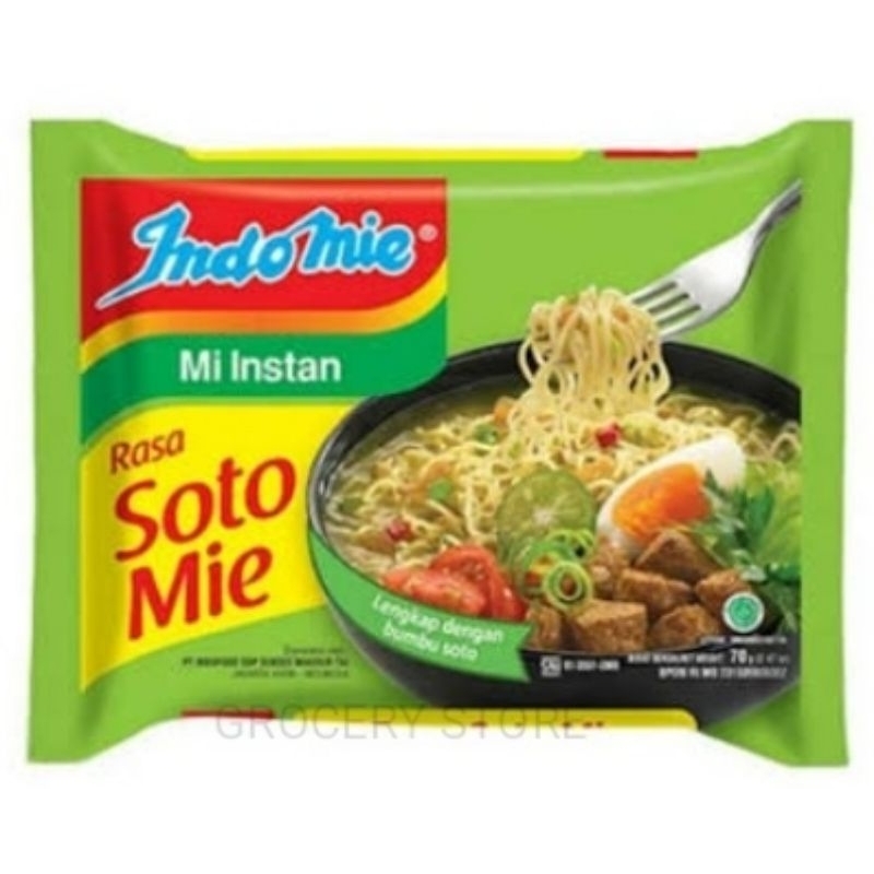 

Indomie Rasa Soto 70gr - Mie Instan Rebus rasa Soto (Satuan)