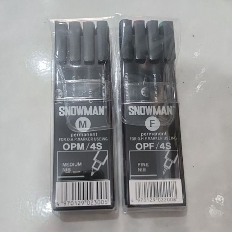 

Permanent marker 4warna OHP Snowman OPF OPM 4s