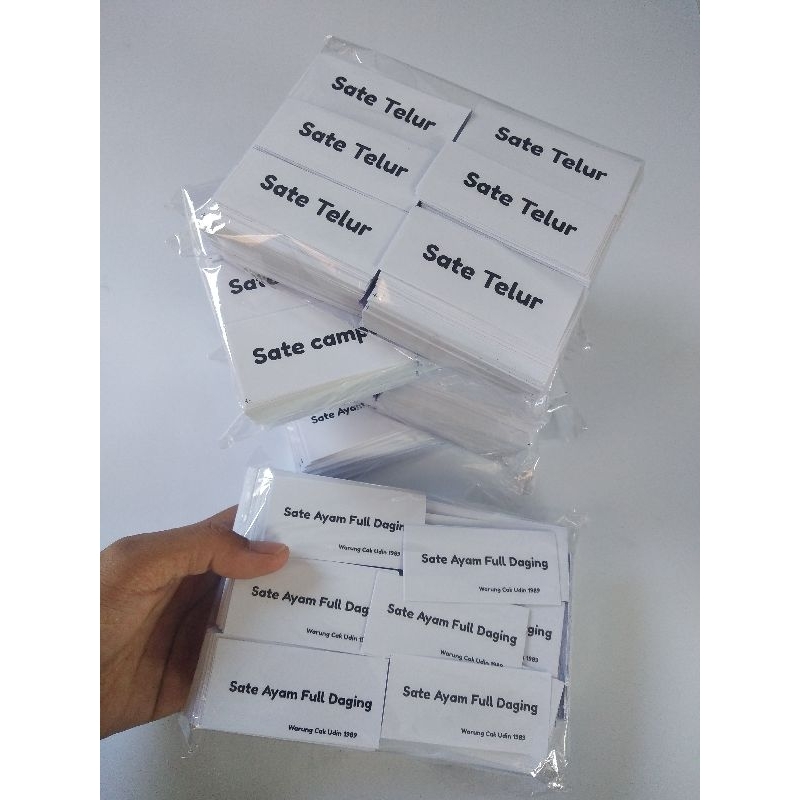 

Label Pesanan, Label Menu Makanan