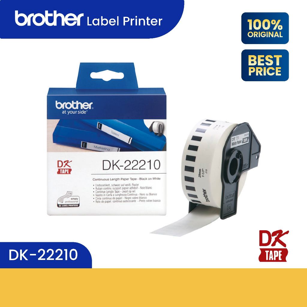 

Brother Label Tape DK-22210 Continuous Length Paper Tape DK22210