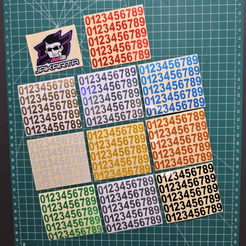 

STIKER STICKER ANGKA CUTTING