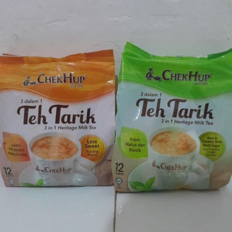 

CHEKHUP TEH TARIK 3IN1 HERITAGE MILK TEA ORIGINAL / LESS SWEAT CHEK HUP ISI 12 SACHETS