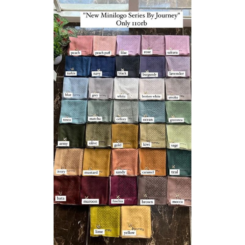 Hijab Segi Empat Kerudung Premium MINILOGO SERIES JOURNEY SCARVES Original