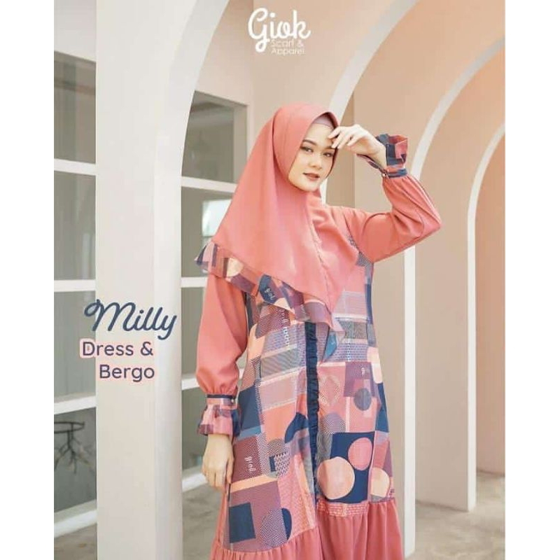 GAMIS MILLY DRESS SET BERGO GIOK SCARF & APPAREL