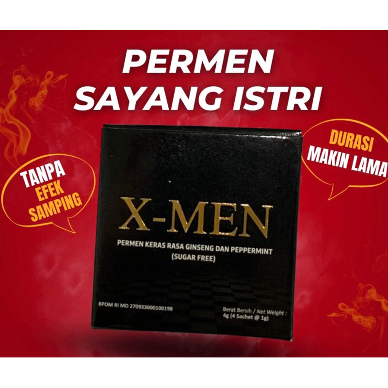 XMEN permen obat kuat penambah stamina pria dewasa tahan lama 100% ber BPOM