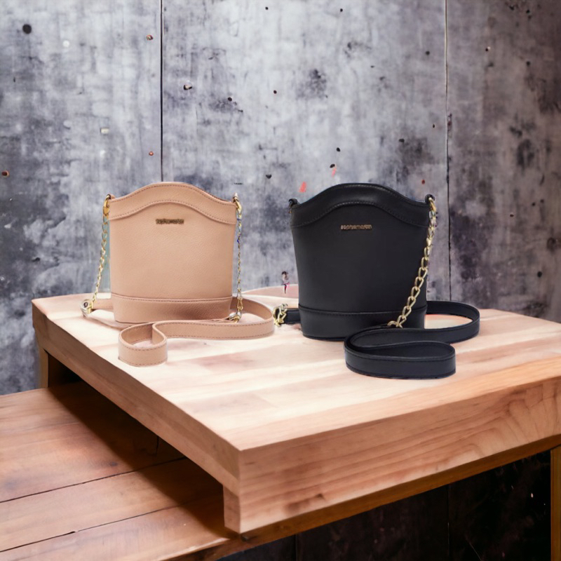 Tas Selempang Tali Rantai Wanita Murah Promo Sale Sophie Martin Paris Maelee Black Pink