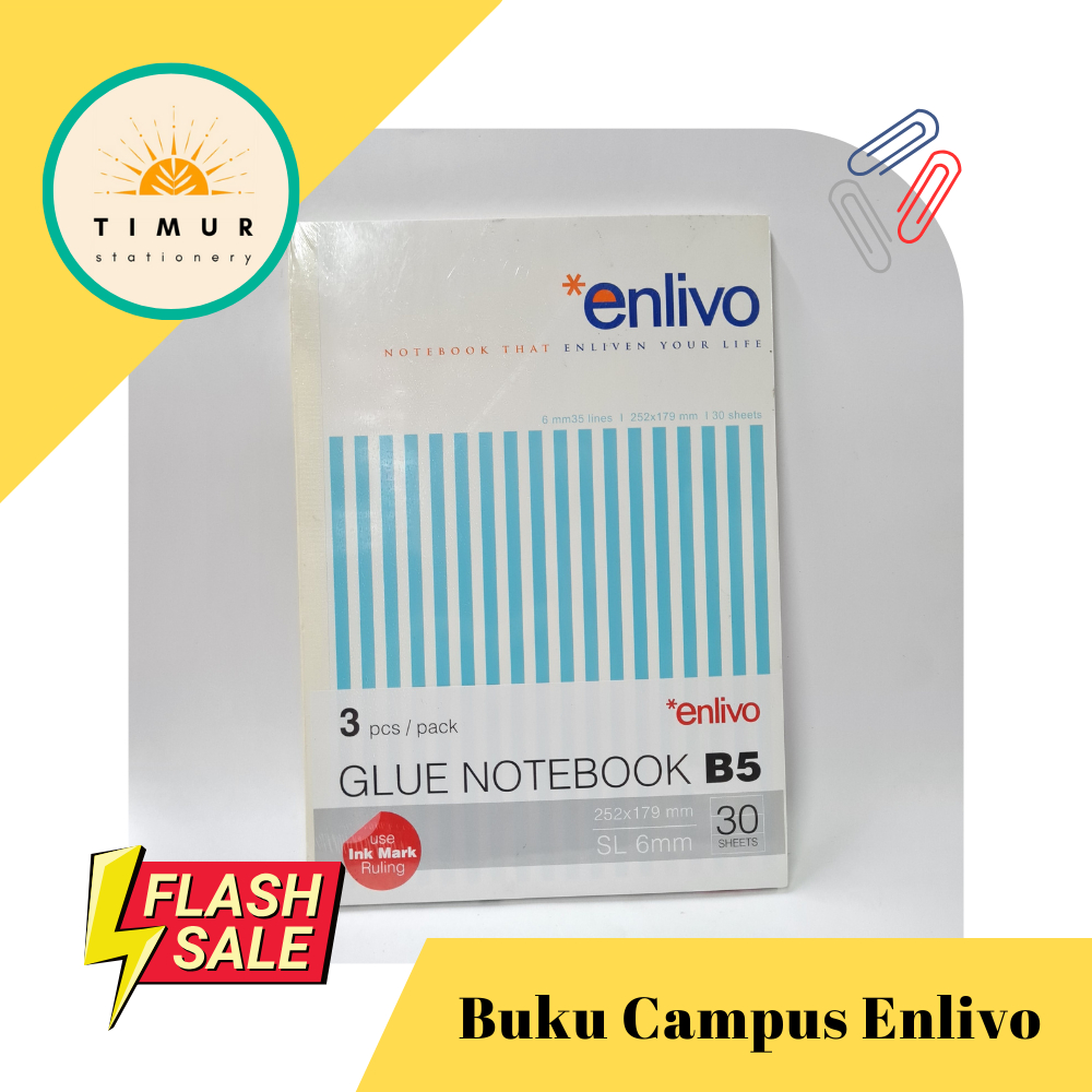 

SALE Buku Tulis ENLIVO Campus 30 LembarMurah per Pak