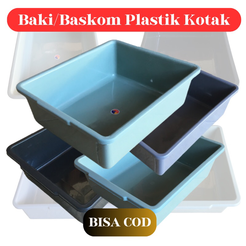 KOTAK PLASTIK / BAKI PLASTIK [12pcs] / BASKOM KOTAK MURAH
