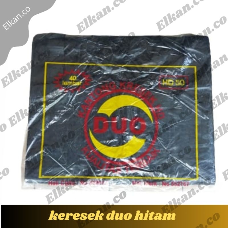 kantong plastik / kantong kresek warna hitam besar jumbo ukuran 50 isi 40 lembar tidak berbau