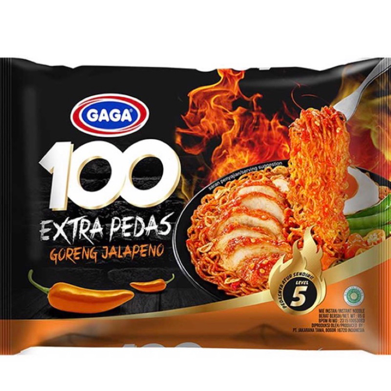 

GAGA 100 Mie Goreng Extra Pedes Jalapeno 85gr