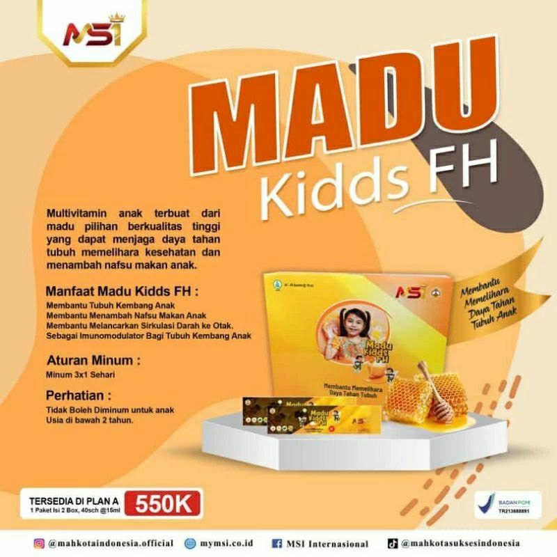 Vitamin anak madu kids fh MSI / penambah nafsu makan