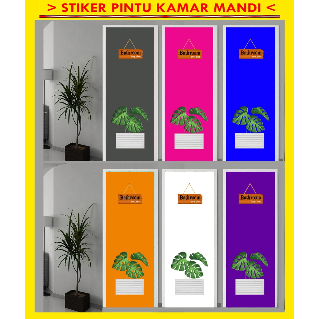 STIKER PINTU KAMAR MANDI, STIKER PINTU TOILET, WALLPAPER PINTU WC